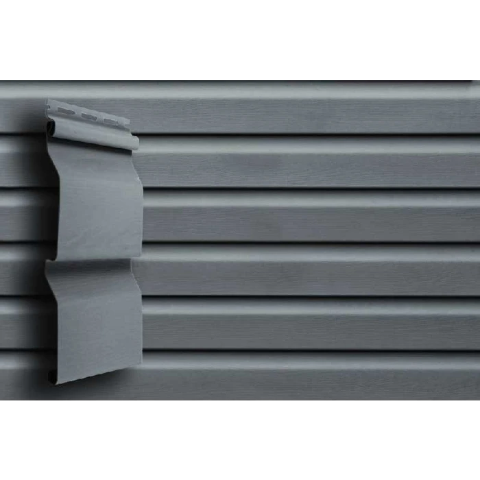 Виниловый сайдинг двухслойный Grand Line Корабельная доска Слим АСА Графит 3.00