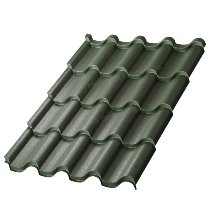 Металлочерепица Металл-Профиль Монтерроса-SL 0,45 VikingMP® RAL 6007 Бутылочно-зеленый