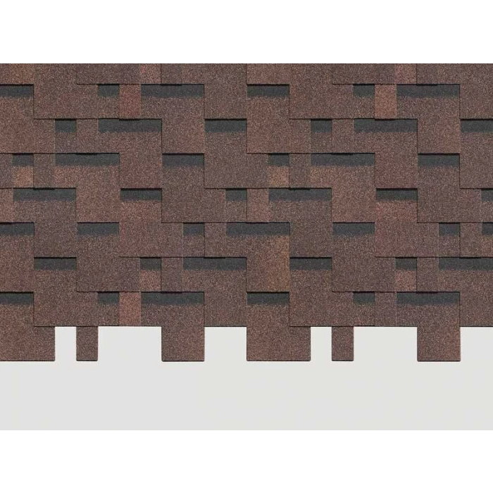Гибкая черепица Docke STANDARD ТЕТРИС Коричневый