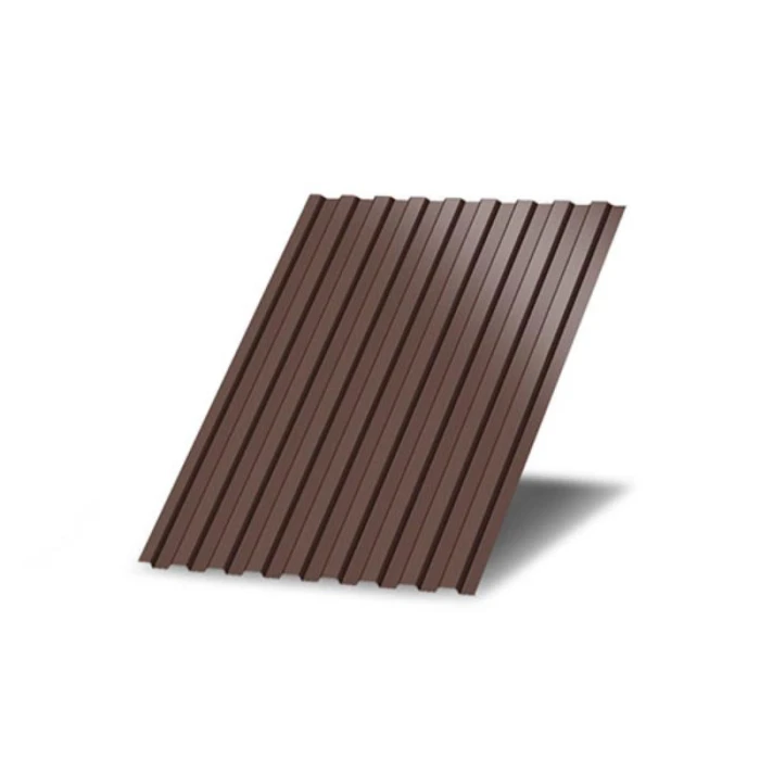 Профнастил C8 1000х0.65 Окрашенный RAL 8017